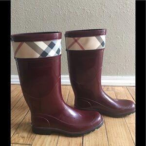 Burberry rain boots